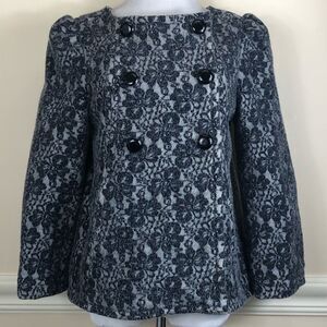 Marc By Marc Jacobs Black and Gray Lace Blazer